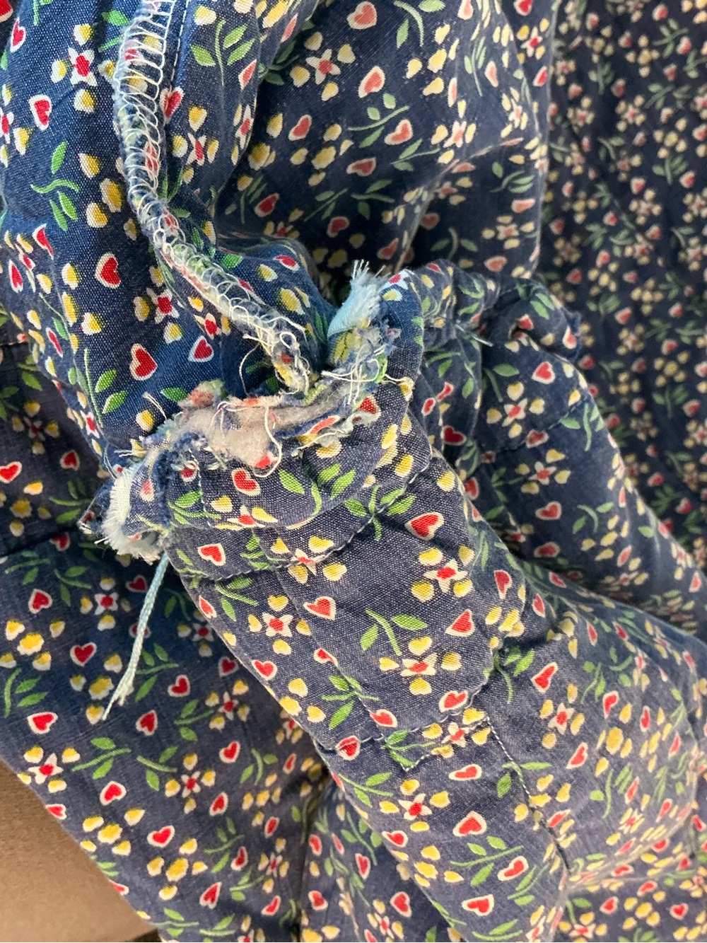 Quilt Coat with Embroidered Butterflies Medium Weight Size XL - Picture 8 of 11